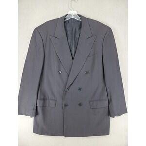 Vintage Gucci Black Sport Suit Jacket 100% Wool double Breasted Men's‎ 42 Chest